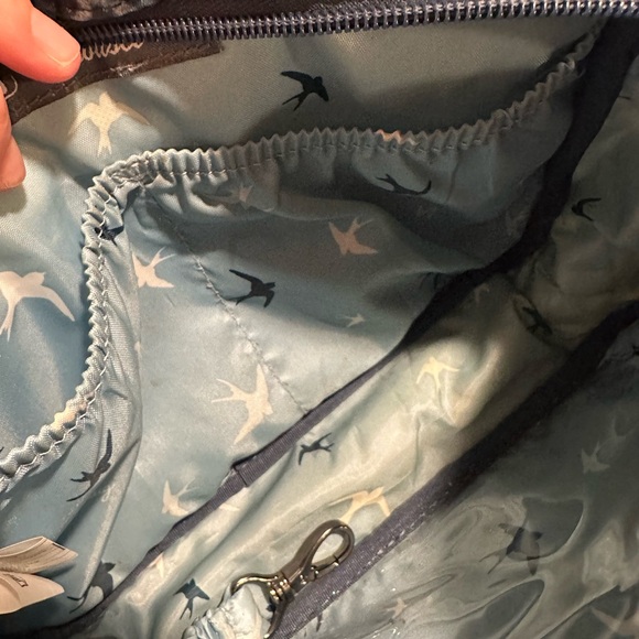 Lug Carousel XL Navy White Tie Dye Women's Bag Purse - Picture 13 of 15